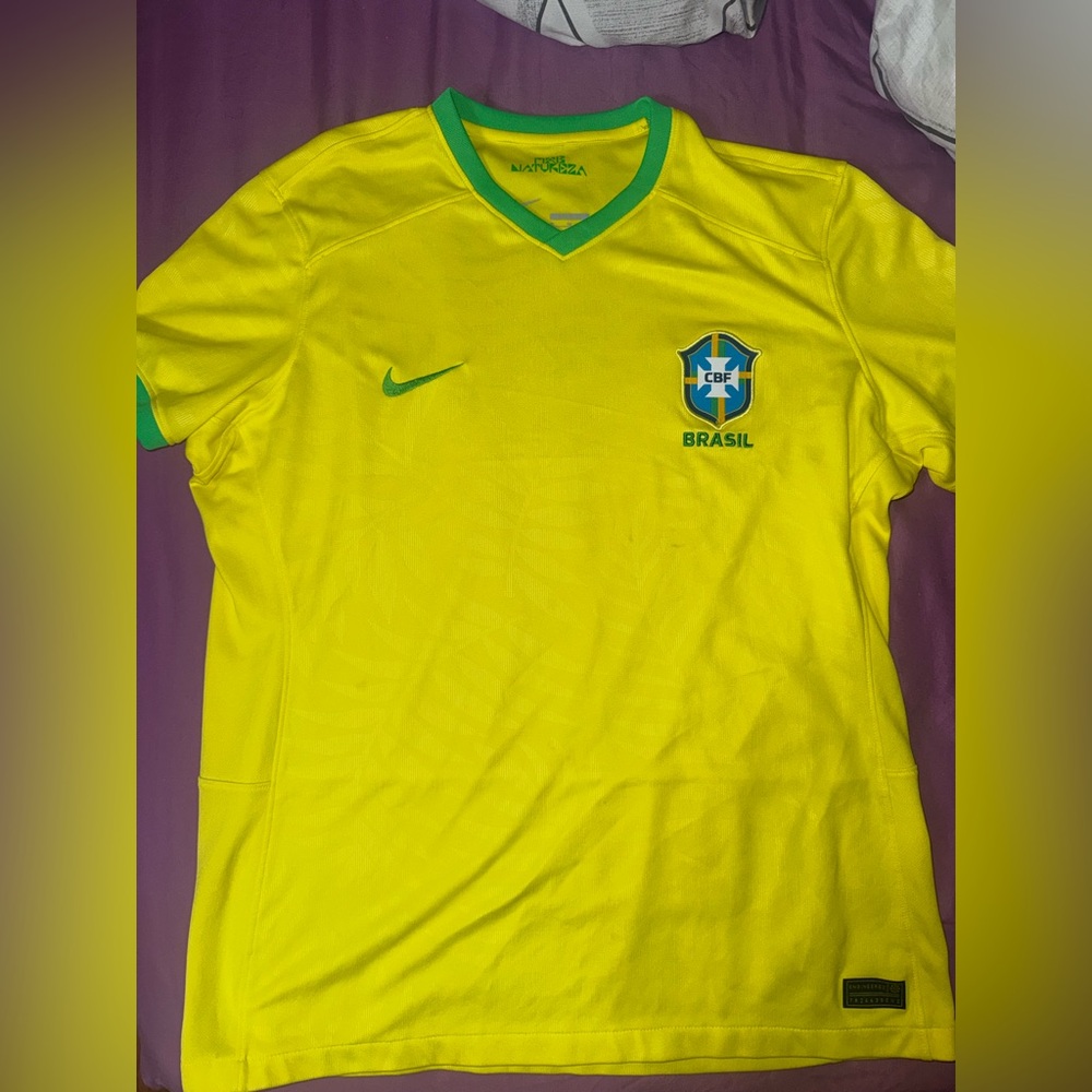 Nike Yellow and Green Dri-FIT Soccer Jersey